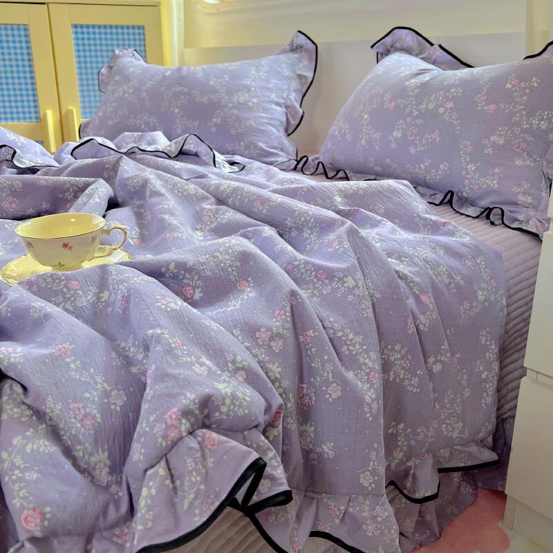 Lilang Fresh Wrinkled Gauze Summer Bedding Set