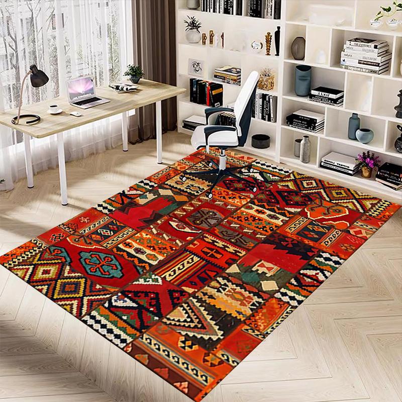 1 шт. ковер в стиле килим пэчворк, очень большой, нескользящий, для пола, офиса, семьи, спальни, студии, ковер для большой площади, ковер для помещений, яркие цвета