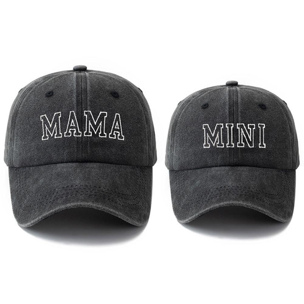 Модные washed cotton MAMA MINI вышитые кепки, регулируемые, винтажные бейсболки, дышащие спортивные козырьки