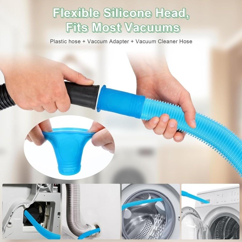 5PCS Universal Dryer Vent Cleaner Kit Vacuum Hose Attachment Compatible Most Vacuum Cleaners