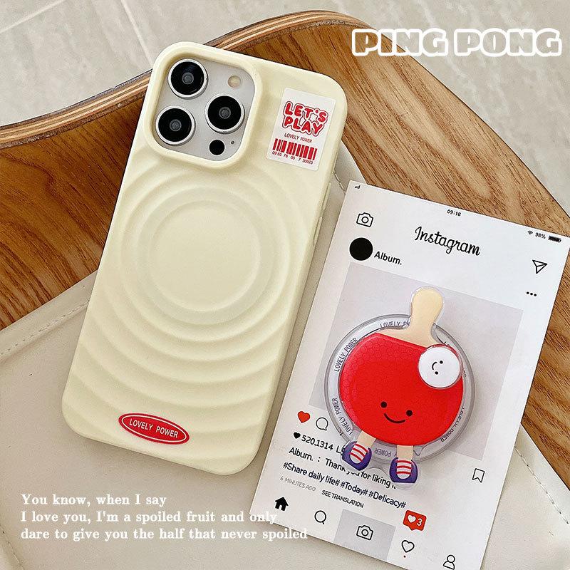 Table Tennis Badminton Applicable To Apple 15promax Full-inclusive Mobile Phone Case IP16pro Magnetic Snap Bracket Protection Case