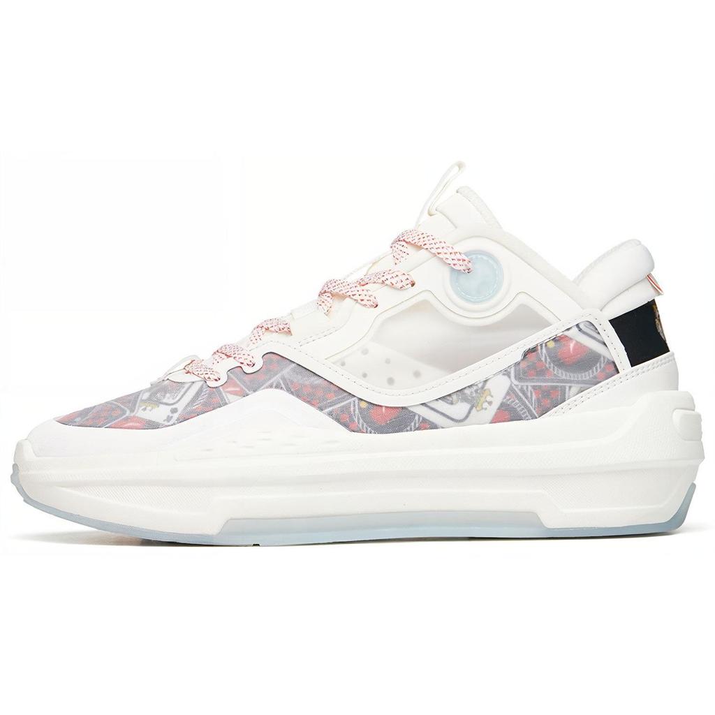 Anta C37 2.0 Slip Resistant Durable Lightweight Mid Top Skate Shoes Men Skate Shoes White Red 912228082-6