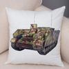 Наволочка с рисунком игрушечного танка для офиса, гостиной, автомобиля, украшения для дома, наволочка