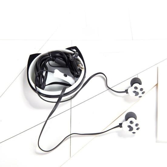 Wired Earphone Cute Comfortable ABS Cat Claw 3.5mm Music Game Sport Earphone Daily Use