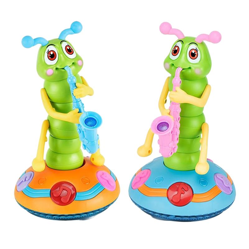 Электрическая танцевальная игрушка «Гусеница», танцующая игрушка «Гусеница», электрическая вертикальная музыкальная игрушка «Гусеница», легкая игрушка-саксофон «Гусеница»