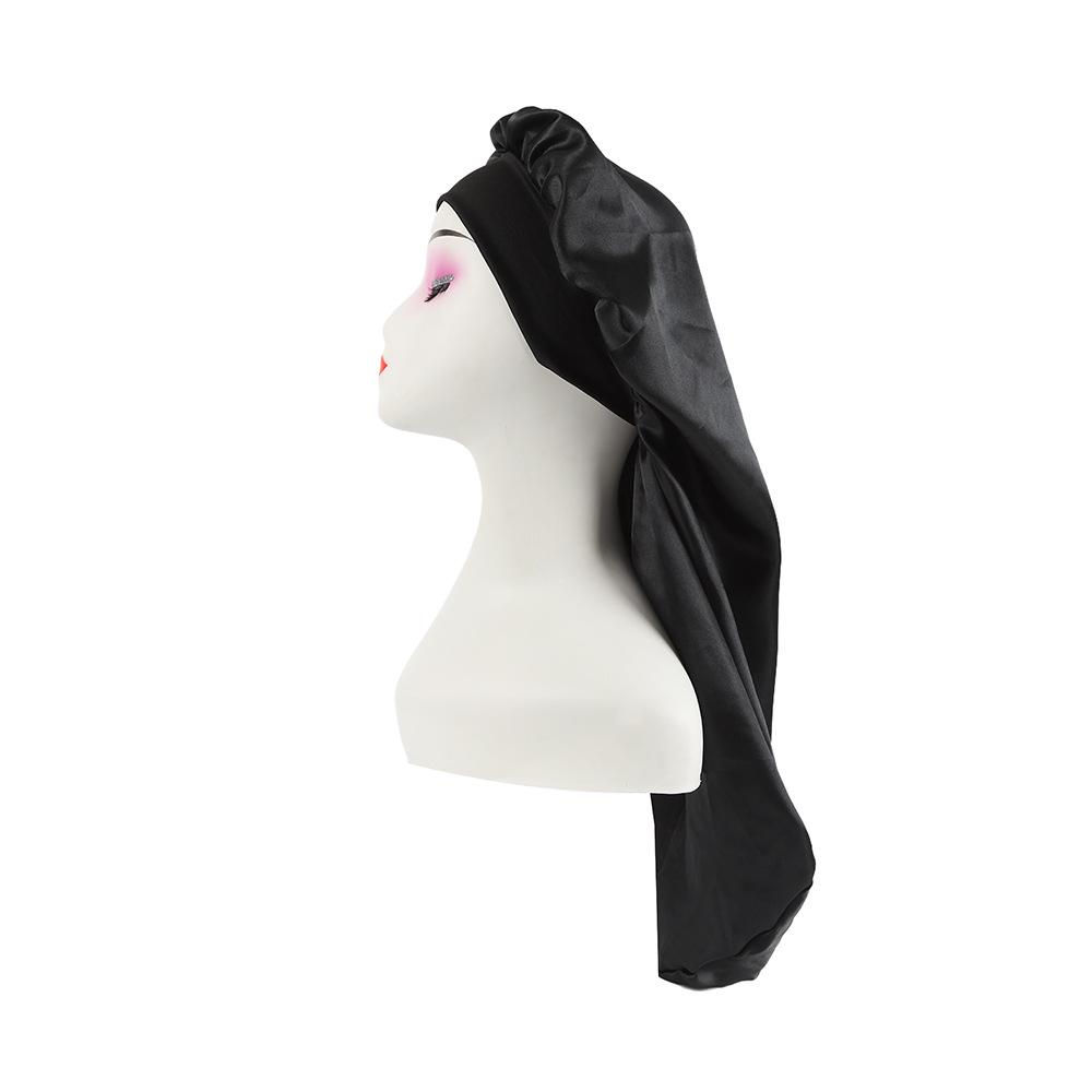 Однотонная атласная шапочка для сна для длинных волос - Красота и химиотерапия головной платок