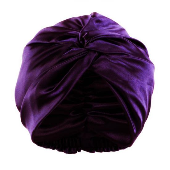 Adjustable Knotted Satin Hair Bonnet Double Layer Hair Wrap Women Hair Care Turban Satin Sleep Hat for Curly Straight Hair