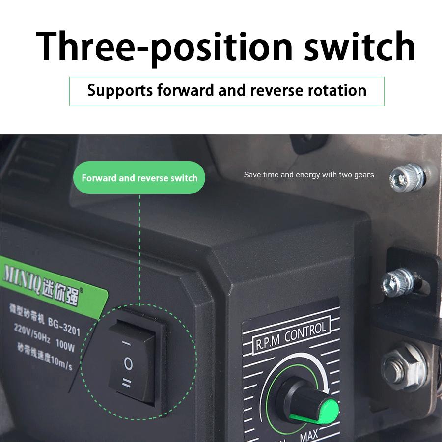 Электрическая ленточная шлифовальная машина бытовая точилка для ножей промышленного класса мини-полировальный инструмент двойного назначения ленточная шлифовальная машина шлифовальный станок