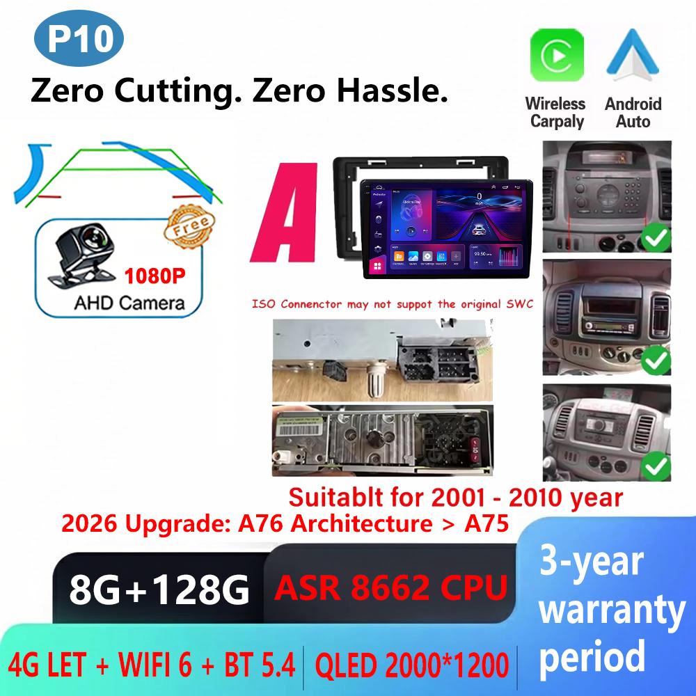 Android 16 For Renault Trafic 2 For Opel Vivaro A For Nissan Primastar 2001-2014 Daewoo Gentra 2 Car Radio Multimedia Player DVD