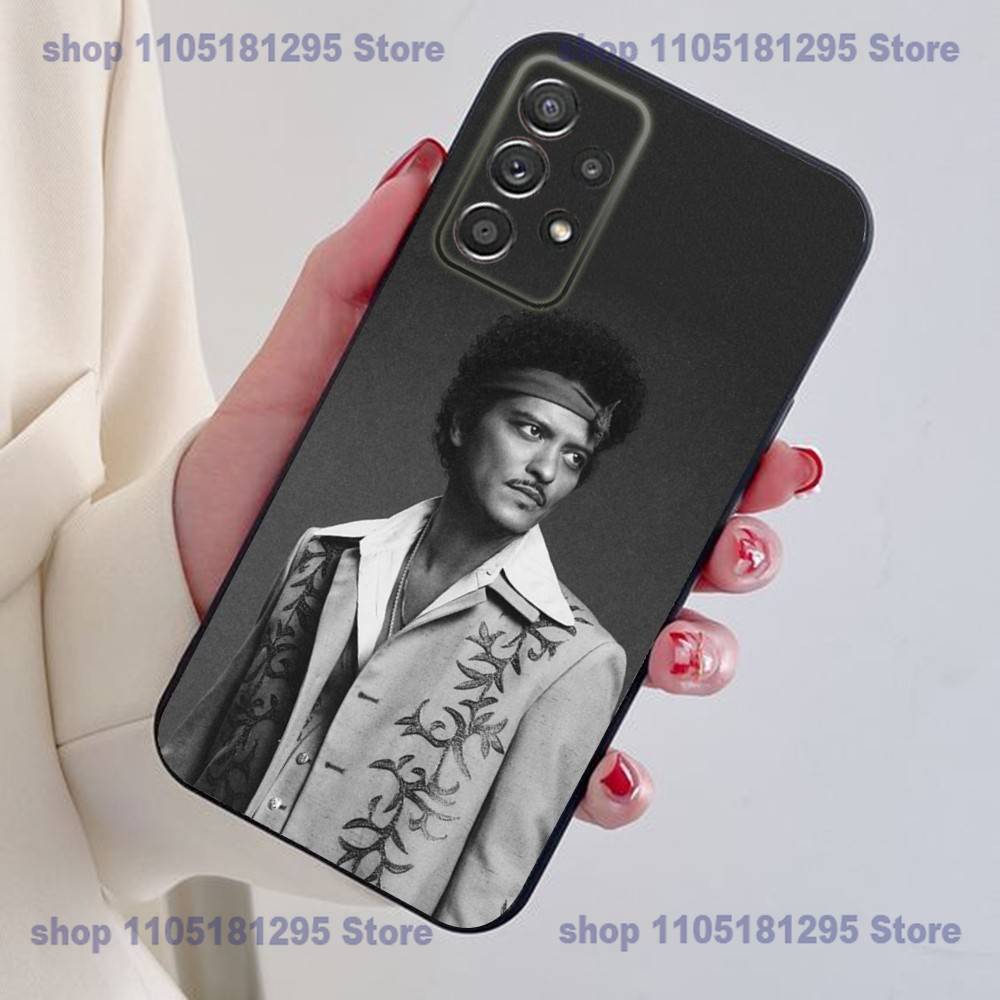 Романтичный чехол для телефона B-Bruno M-Mars для Samsung S24,21,22,23,30,Ultra,20,Plus,Note,10,9, Черный мягкий силиконовый чехол