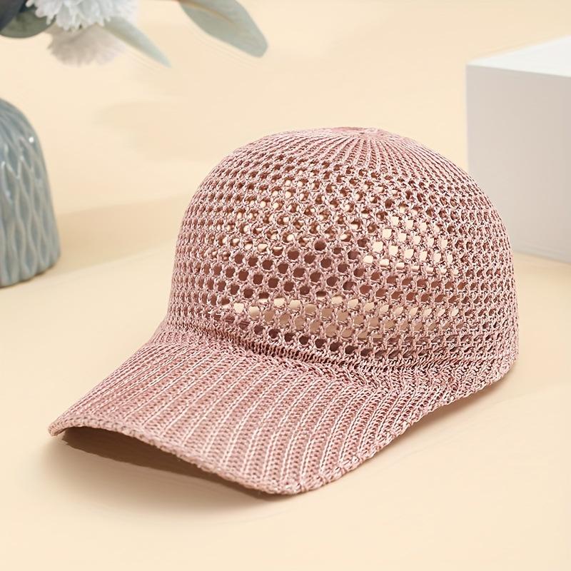 Breathable Mesh Baseball Cap Assorted Color Hollow Knit Lightweight & Adjustable The Hottest Summer Sun Hat Women and Men