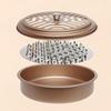 1PC Round Fireproof Mosquito Coil Box with Lid, Serrated Iron Coil Holder Tray, Outdoor Camping Tools