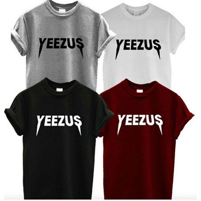 Классическая мужская футболка с коротким рукавом с надписью Yeezus из премиальной смесовой ткани