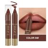 Matte Chocolate Brown Lipstick Crayon Non-stick Cup Lip Liner Pencil Soft Mist Waterproof Creamy Pigmented Lip Outline Contour