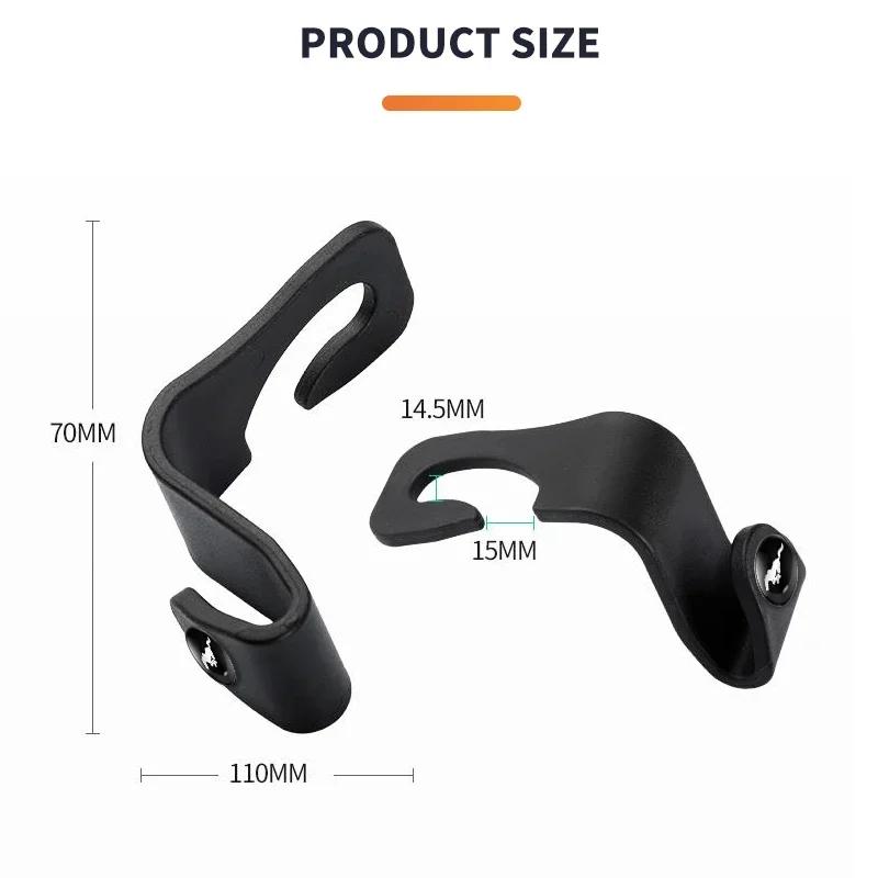 Car Sticker 2025 Hot New 4PCS Car Seat Headrest Hooks Universal Storage Hanger For Ford Mustang Universal Big Size Mustang Shelb