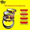 High-Temp Gold Finger Silicone Polyimide Tape, Insulating Brown, 33m.