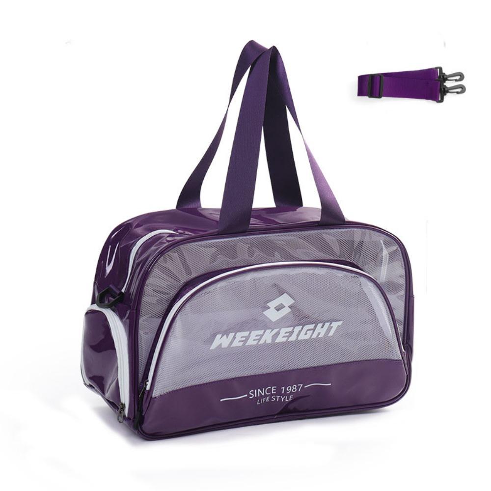 Large Capacity Transparent Fitness Bag With Strap Beach Handbag Portable Clear Wash Bag Swmming