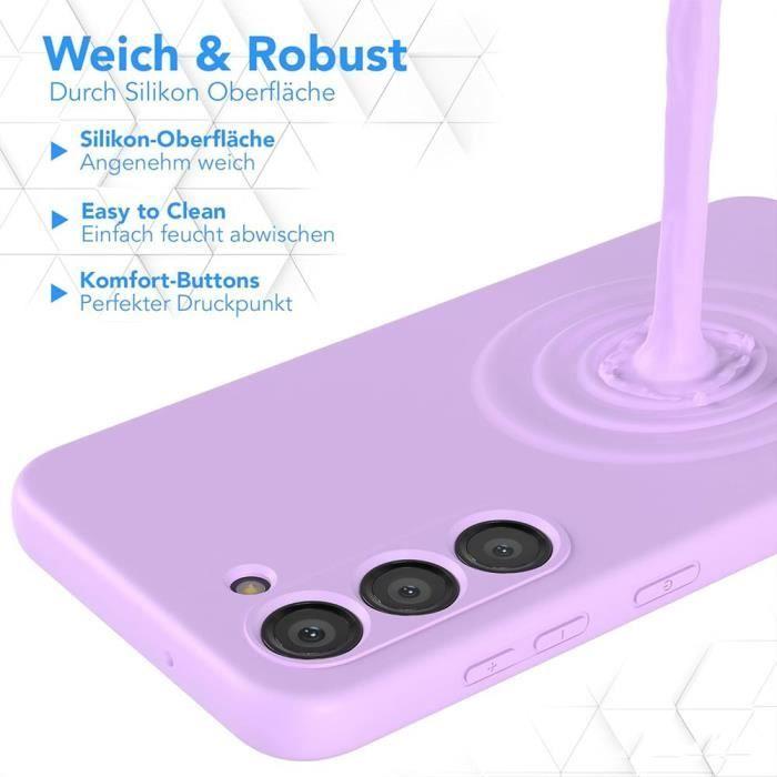 Coque de protection - BOOLING - pour Samsung Galaxy S24 - Silicone Violet - Antichoc - Anti-Rayures - Ultra Fine