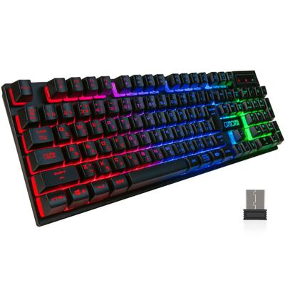 G221 Беспроводная игровая клавиатура 108 клавиш со светодиодной подсветкой RGB клавиатура беспроводная перезаряжаемая японская раскладка большая емкость 19 клавиш 4 уровня DPI мышь PS5 PS4