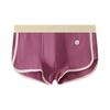 Men Boxer Underwear Mid-rise Elastic Waistband Color Shorts Ribbed Briefs U-convex Patchwork Panties Daily Wear