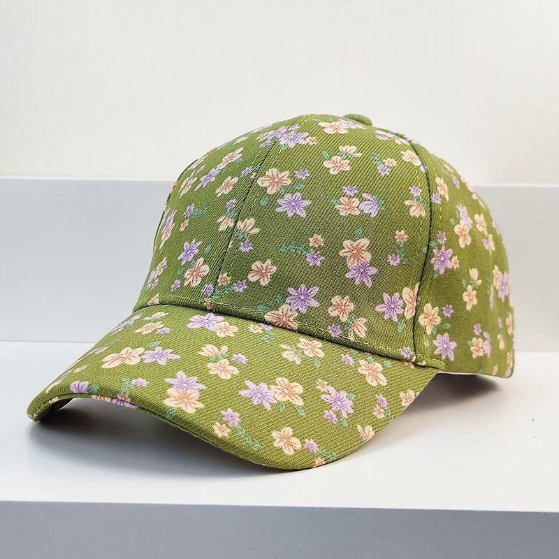 Головные уборы Мужские и женские бейсболки с цветочным принтом Весенние и летние принтованные цветочные кепки Защита от солнца Дорожные шляпы с утиным язычком