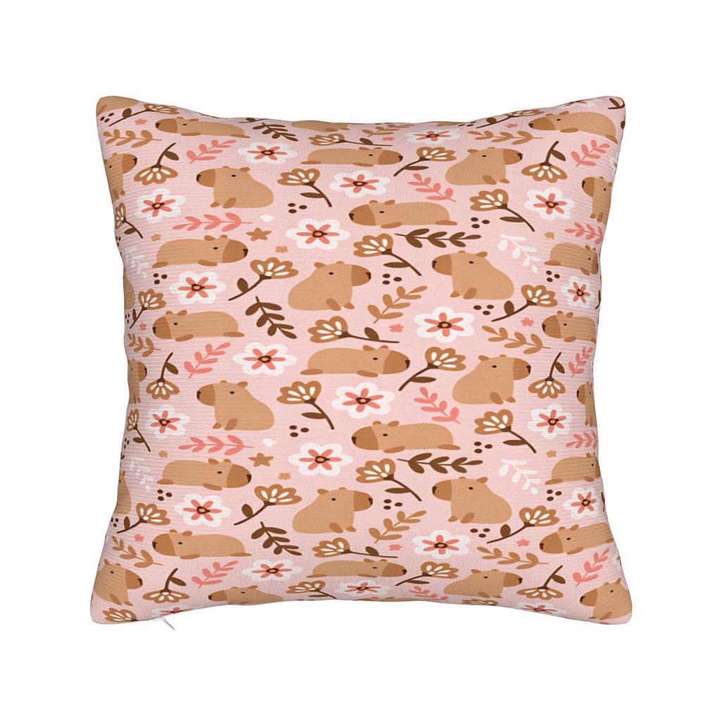 Kawaii Capybara Pillow Case Design Pillow Cover Novelty Pillowcases For Living Room Chair