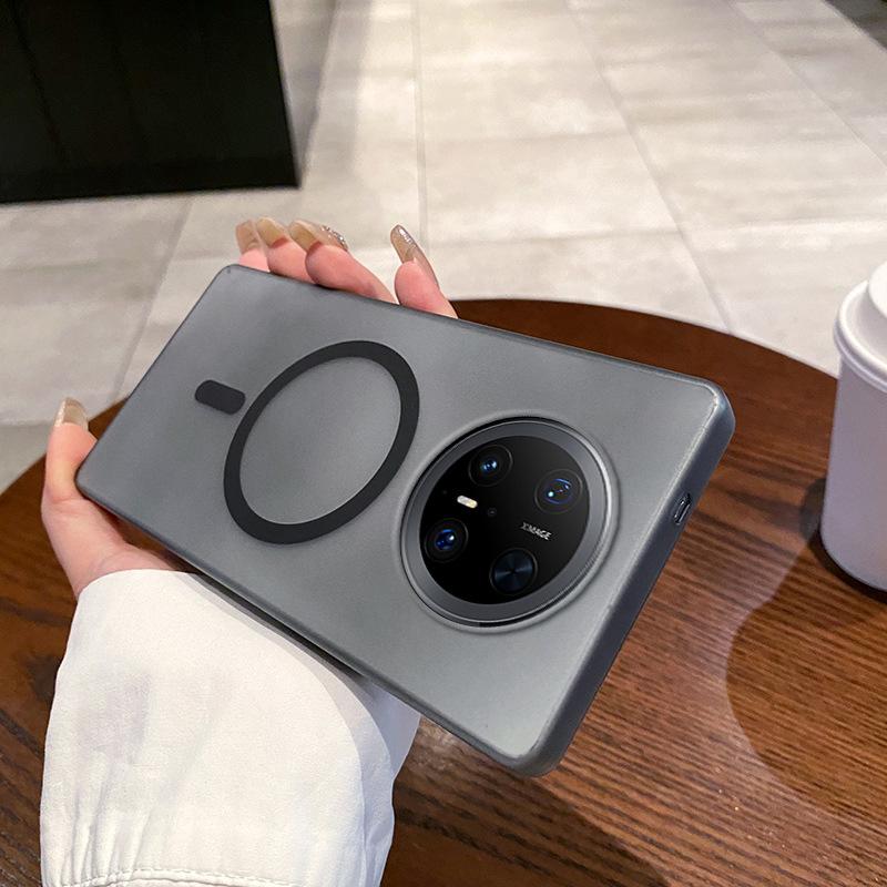 Подходит для Huawei mate80Promax магнитный чехол для мобильного телефона pura90 матовый Nova16 ощущение кожи glory 600 жесткий