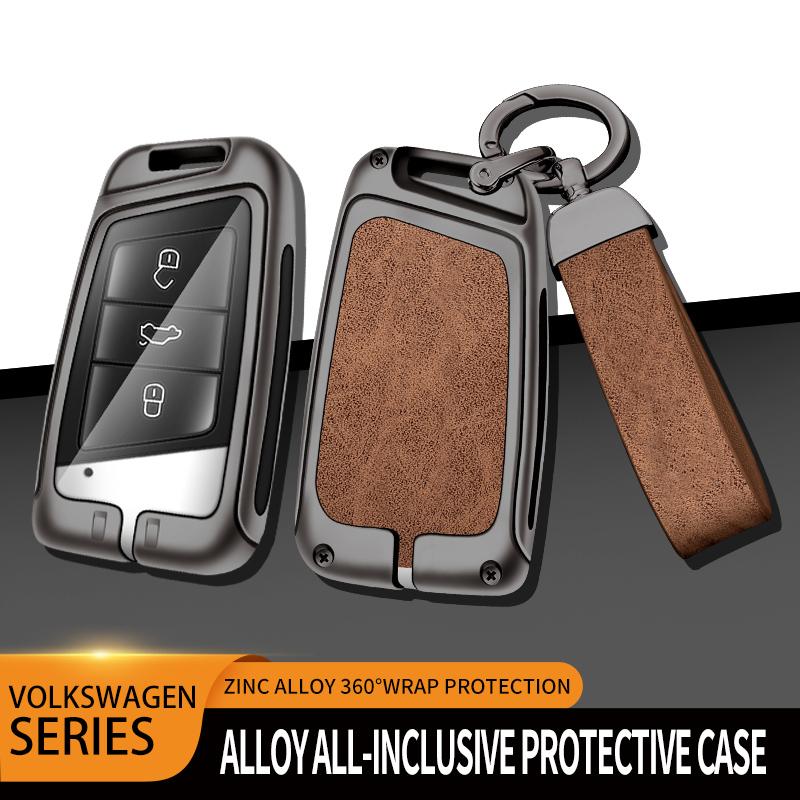 Металлический чехол для ключа автомобиля VW для Volkswagen Tiguan MK2 Magotan Passat B8 CC для Skoda Superb A7 Shell Fob брелок аксессуары