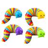 Игрушка-сенсорный слизень Rainbow Articulated Stretch Slug Toy Гибкая декомпрессионная игрушка-слизень Relaxing Desk