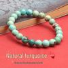 Браслет из перуанской натуральной бирюзы - Высококачественный необлагороженный однорядный для мужчин и женщин