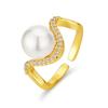 Новый продукт Темперамент Модное жемчужное кольцо женское легкое роскошное стильное открывающееся дизайнное кольцо на указательный палец Love универсальное приливное ювелирное изделие