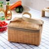 Портативный изолированный термохолодильник, сумка для обеда, имитация ротанга, коробка для пикника на открытом воздухе