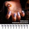 10 шт. Хэллоуин Череп Крест 3D Металлические Подвески для Нейл-арта Готический Панк Стиль Украшения Для Ногтей Аксессуары Для Маникюра DIY