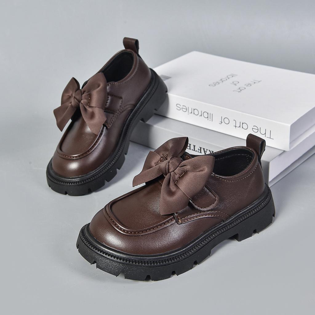 Girls Shoes Small Leather Shoes 2025 Spring New Student Single Shoes Princess Shoes Soft-soled Shoes Big Children Loafers Foreign Trade