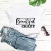 Beautiful Crazy Print Women Tshirt Women's Funny Summer Casual Short Sleeve Top Girls Weekend Shirt