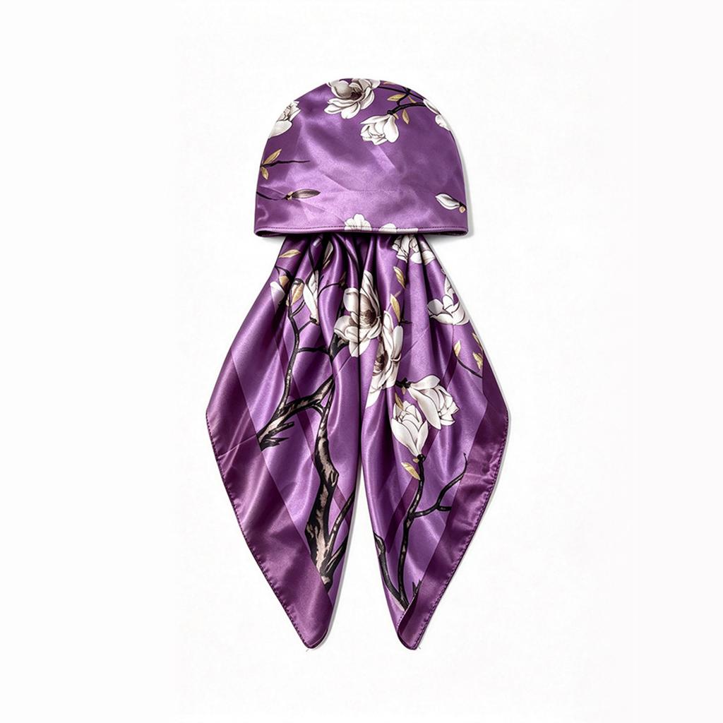 Spring And Autumn Headscarves Are Fashionable And Hot-Selling Elastic Satin Women'S Headscarves
