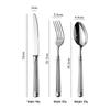 Abay Кованый набор западной столовой посуды из нержавеющей стали 304