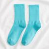 Colorful Women's Medium-Tube Cotton Socks - Trendy Macaron Candy Colors for Spring and Autumn