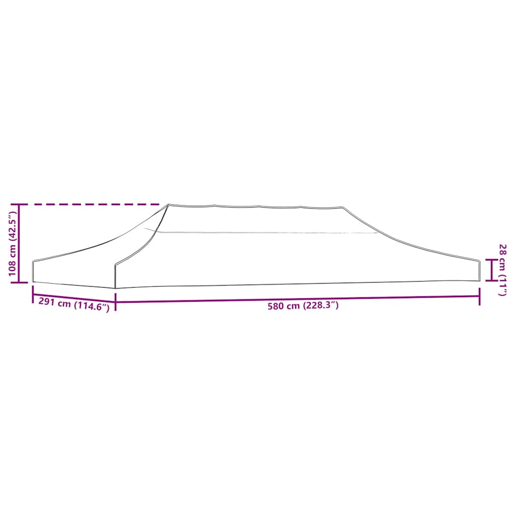 Party Tent Roof 6x3 m Green 270 g m²