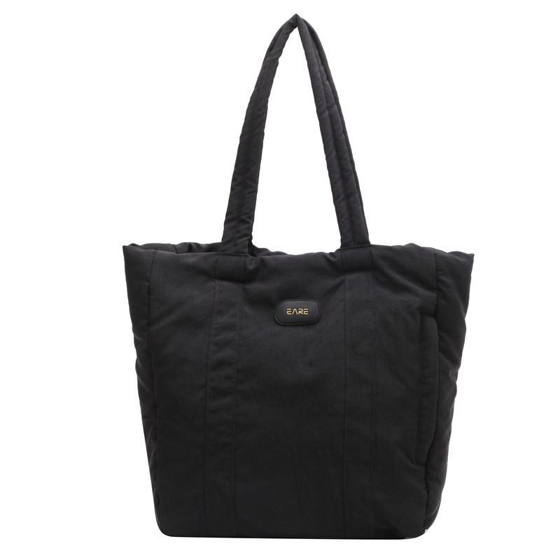 IELGY Soft Waxy Cloth Bag, Student Shoulder Bag for Class, Large-capacity Commuter Handbag, Nylon Cloth Tote Bag.