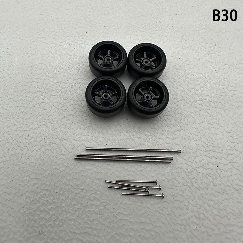 Инновационные ABS Основные Модифицированные Детали Игрушка-Транспорт Для Hotwheels Tomica Mini Gt 1 Комплект 1/64 Модель Автомобиля Колеса С Резиновыми Шинами