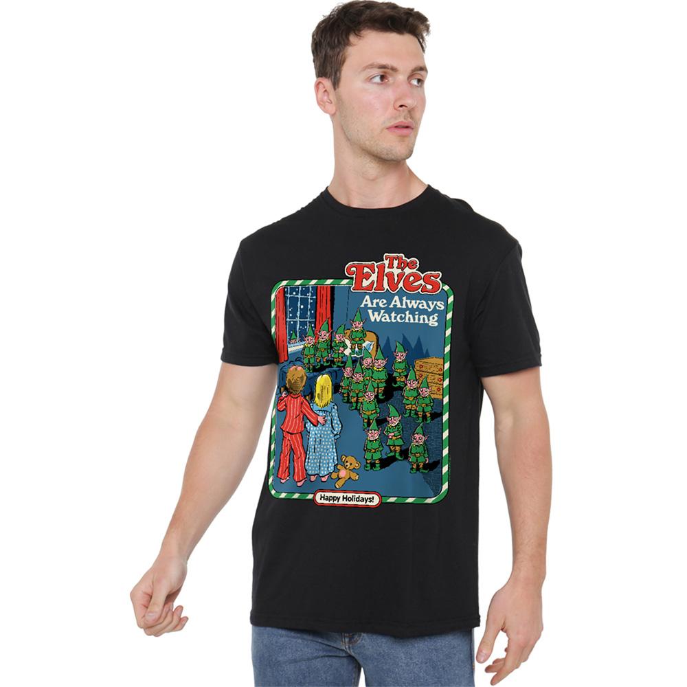 Steven Rhodes Unisex Adult The Elves Are Always Watching T-Shirt