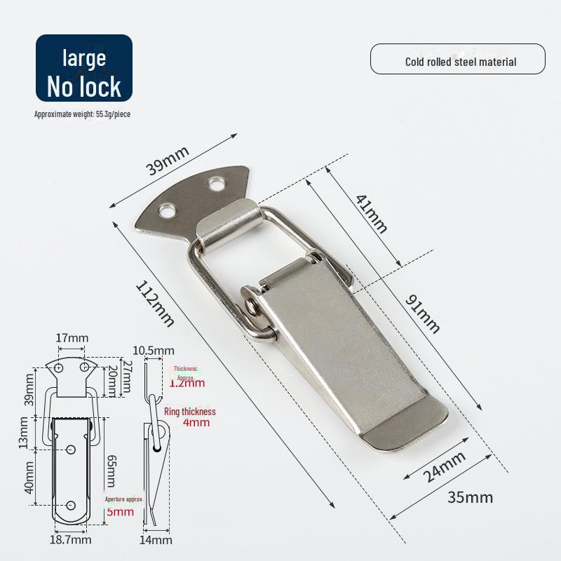 Замок-пряжка Duckbill из нержавеющей стали 304 для деревянных или металлических ящиков