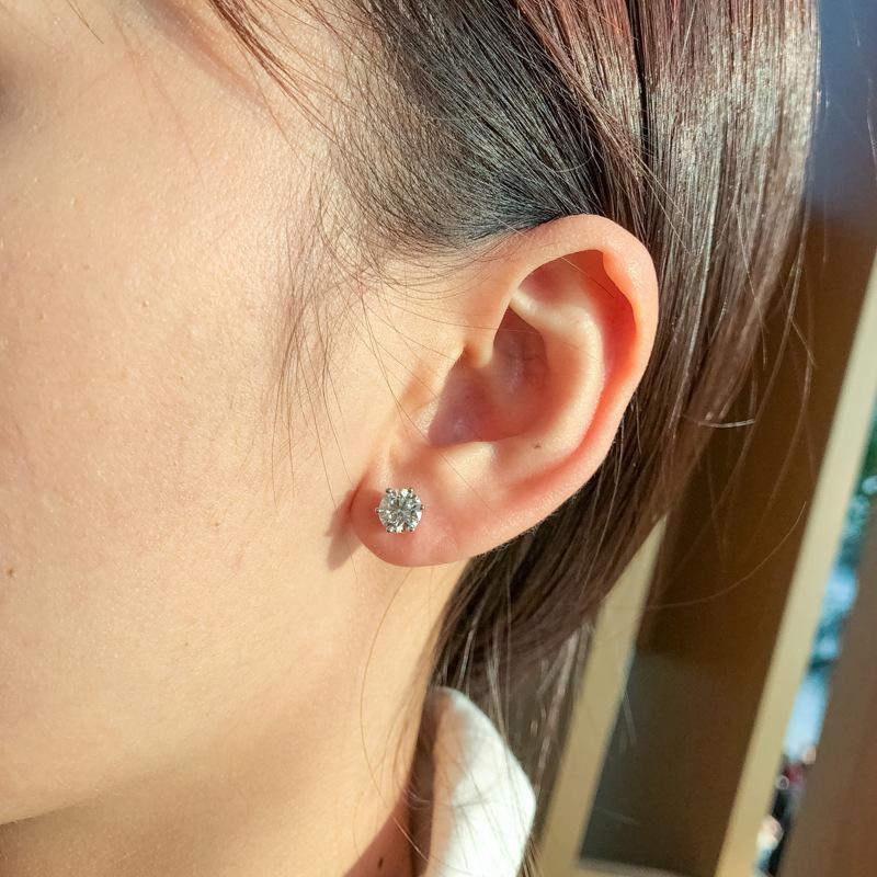 Gica Gema Стерлингового серебра 925 пробы, муассанит с шестью когтями, цвет D, 0,5-2 карата, классические, хит продаж, серьги для женщин, изысканные великолепные ювелирные изделия, подарок на День святого Валентина