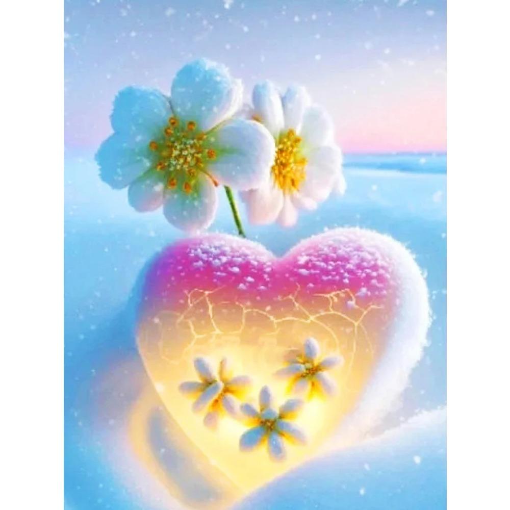 Алмазная картина Полный дрель Цветок Луна Пейзаж Круглая алмазная живопись Ручная работа Фруктовый десерт Diy Алмазная мозаика Картина Украшение дома