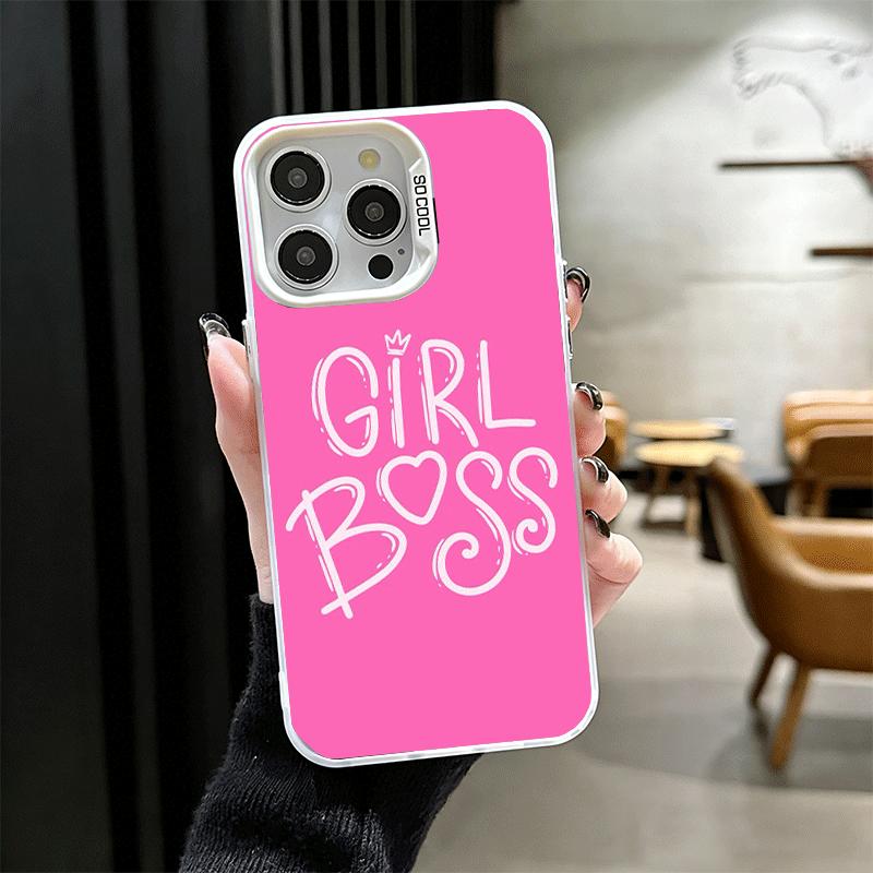 Чехол для телефона Girl Boss Lady Pink Soft для iPhone 15 16 17 Pro Max 17Air 16E 14 Plus 13 12 Mini Ударопрочный Чехол Задняя Панель