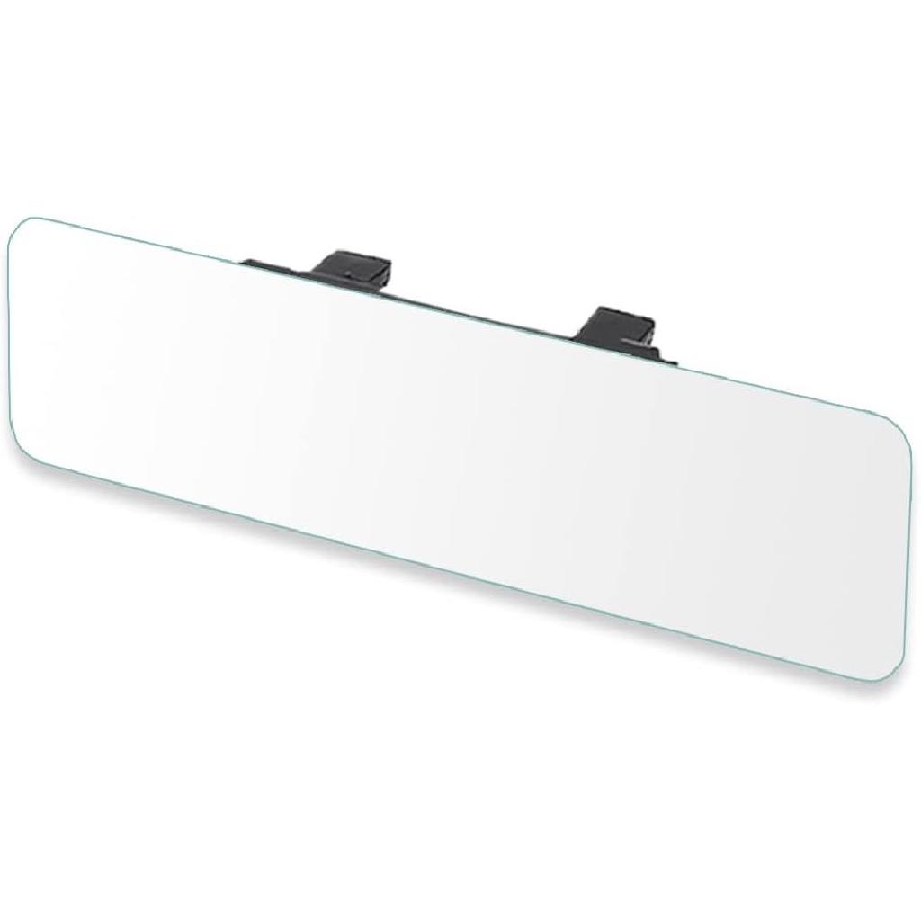 SkycropHD Frameless Rear View Mirror Interior Panoramic Wide Angle Mirror Eliminate Blind Spots For Car SUV Truck – Flat,11.8In (White)