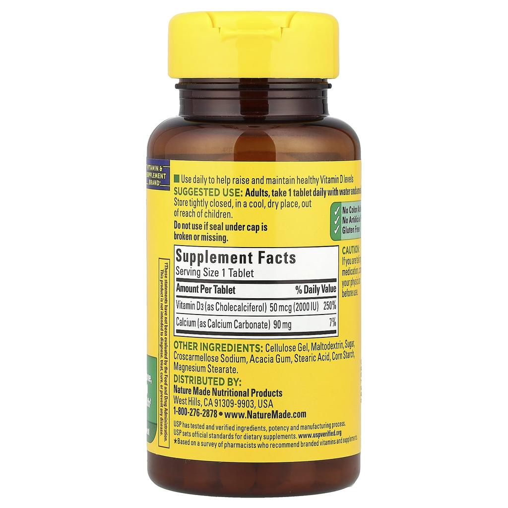 Vitamin D3, 100 tablets