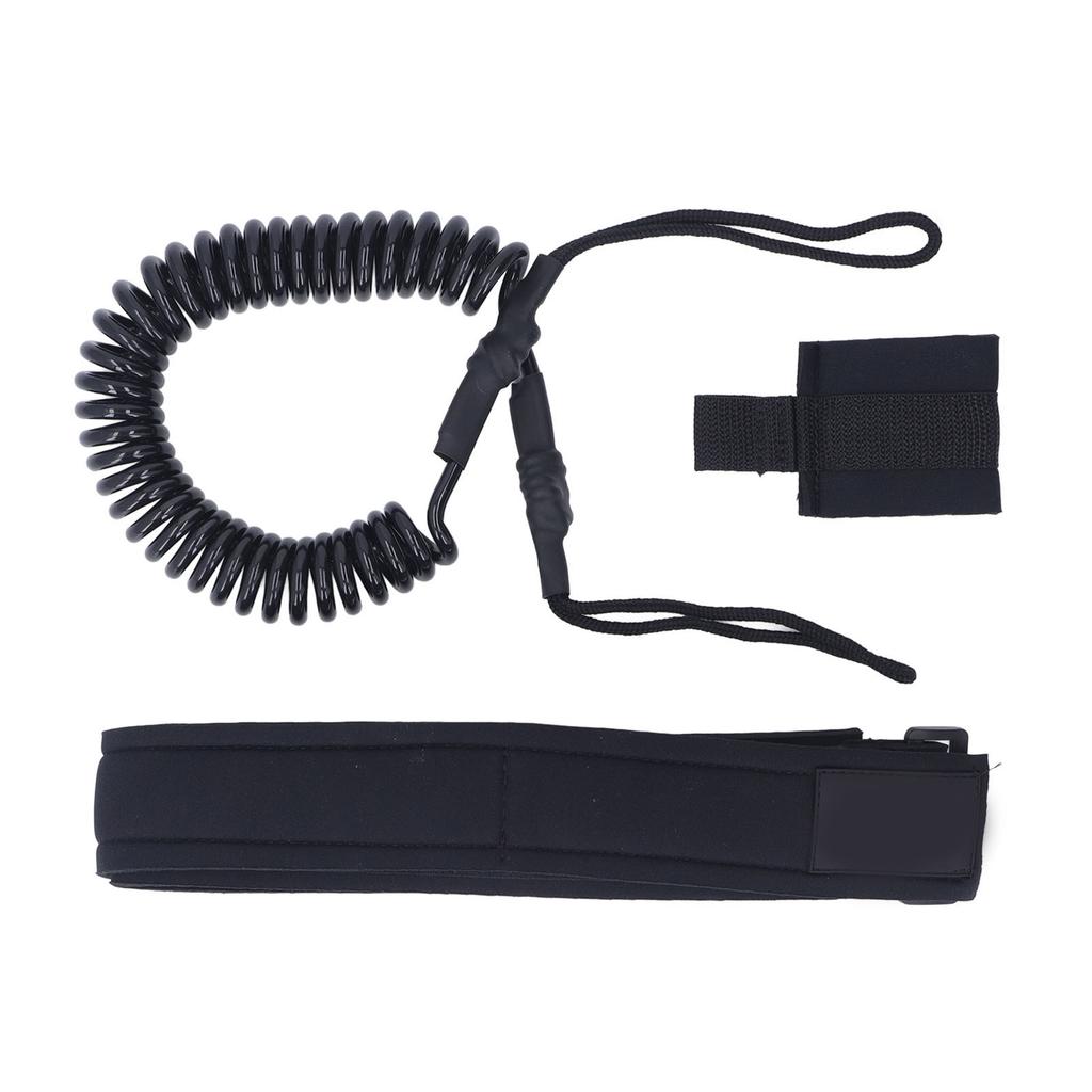 6mm Surfboard Leash Reliable High Strength TPU Coiled Spring Waist Safety Rope for Water Sport