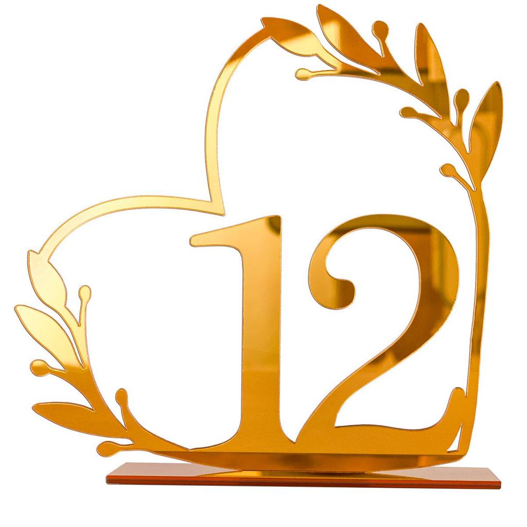 Acrylic Wedding Table Number Plate - DIY Mirror Decoration